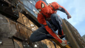 Spider Man Ps4 4k Spider Web Building Action Wallpaper