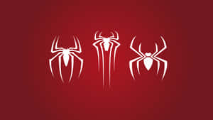 Spider Man Ps4 Different Logo Red Background Wallpaper