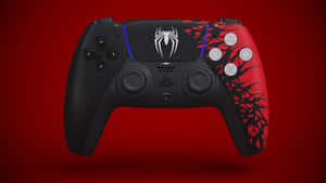 Spider Man Themed Ps5 Controller Wallpaper