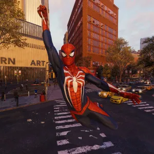 Spider-man Web Slinging In Action Wallpaper