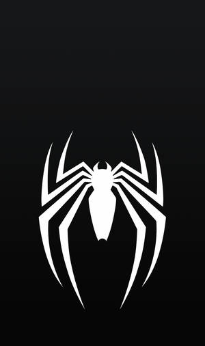 Spider Man White Logo Black Iphone Wallpaper