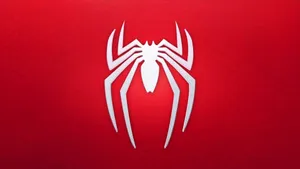 Spider Man White Logo Red Desktop Wallpaper