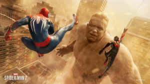 Spider Man2 Epic Battle Scene Wallpaper