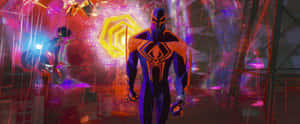 Spider Man2099 Futuristic Cityscape Wallpaper