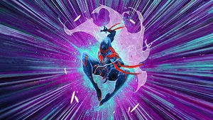 Spider Man2099 Space Time Vortex Wallpaper