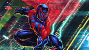 Spider Man2099in Action Wallpaper