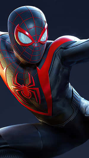 Spider Manin Action Pose Wallpaper