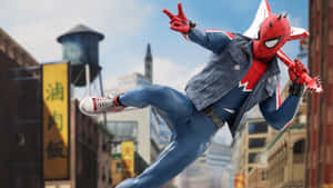 Spider Punk_ Action_ Pose.jpg Wallpaper