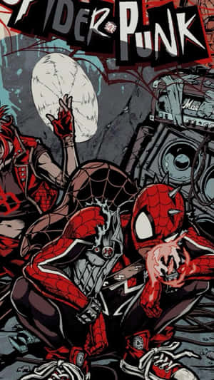 Spider Punk_ Comics_ Style Wallpaper