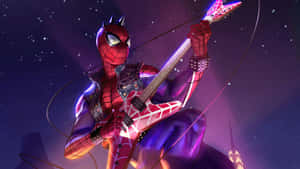 Spider Punk Rocking Out Wallpaper