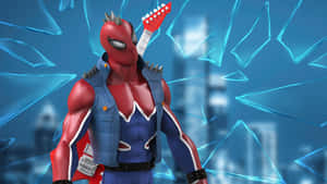 Spider Punk Rocking Out Wallpaper