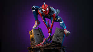 Spider Punk Statueon Speakers Wallpaper