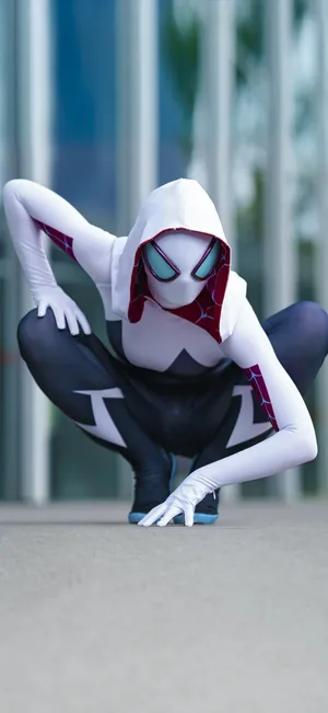 Spider Verse Cosplay Crouch Wallpaper