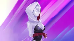 Spider Verse Ghost Spider Artistic Portrait Wallpaper
