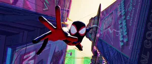 Spider Verse Miles Morales Swinging Wallpaper