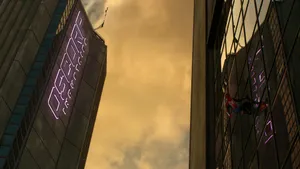 Spiderman Climbing Oscorp Building Wallpaper