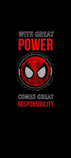 Spiderman Power Responsibility Quote Wallpaper