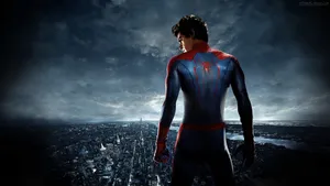 Spidey Doing What He Does Best Wallpaper