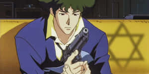 Spike Spiegel - A Bounty Hunter's Enigmatic Gaze Wallpaper