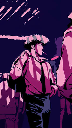 Spike_ Spiegel_ Cowboy_ Bebop_ Purple_ Hues Wallpaper