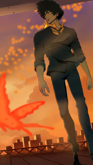 Spike Spiegel In A Cool Pose Wallpaper