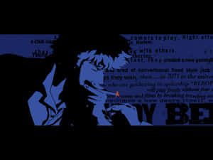 Spike Spiegel Leaning Against A Wall In A Classic Pose. Wallpaper