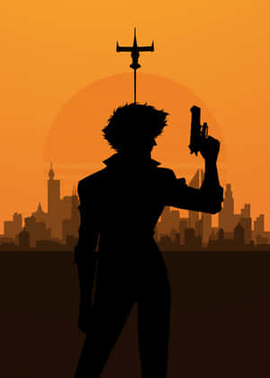 Spike Spiegel Leaning On A Wall Wallpaper