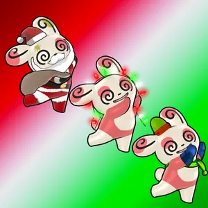 Spinda Group On Gradient Background Wallpaper