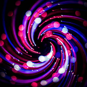 Spiral Bokeh Black Art Wallpaper