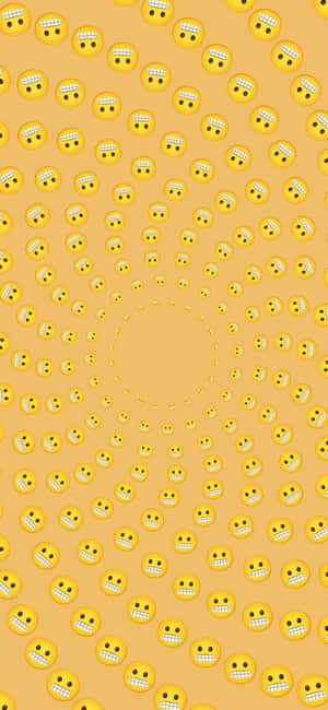 Spiral Emoji Pattern Wallpaper