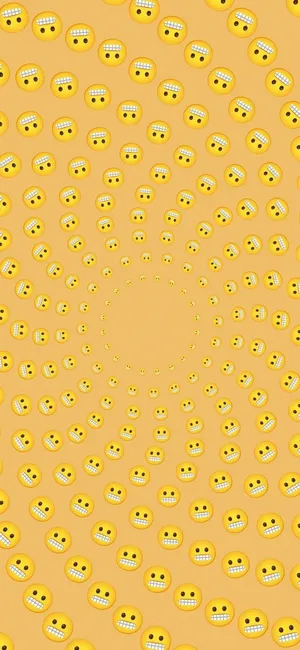 Spiral Emoji Pattern Wallpaper