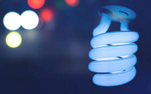 Spiral Light Bulb Wallpaper