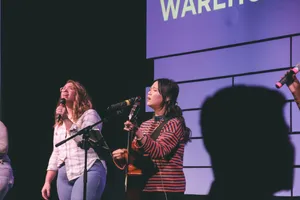 Spirit-led Christian Worship Leader In Action Wallpaper