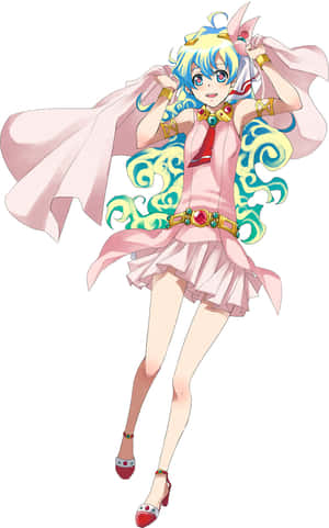 Spirited Nia Teppelin Smiling Enchantingly Wallpaper