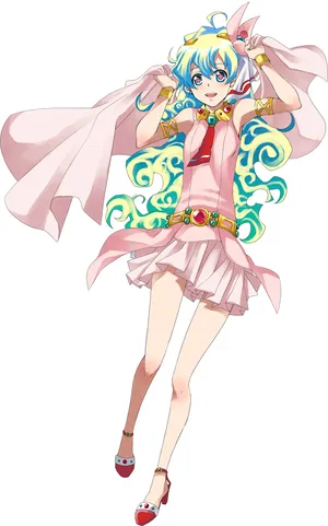 Spirited Nia Teppelin Smiling Enchantingly Wallpaper