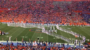 Spirited University Of Florida Cheerleaders Wallpaper