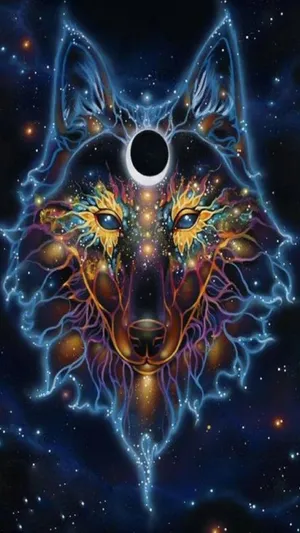 Spiritual Aesthetic Divine Wolf Wallpaper