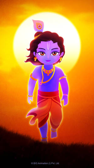 Spiritual Enlightenment With Krishna Ji Wallpaper