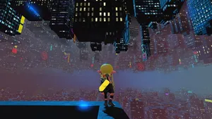 Splatoon3 Inkling Looking Over Cityscape Wallpaper