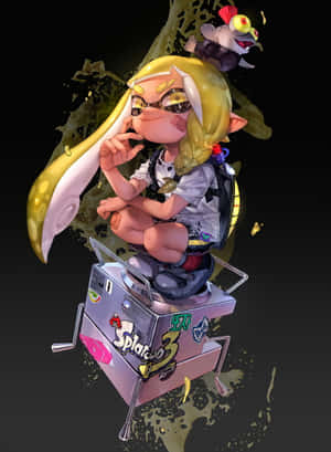 Splatoon3 Inkling Thoughtful Pose Wallpaper