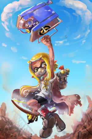 Splatoon3 Inkling Victory Pose Wallpaper