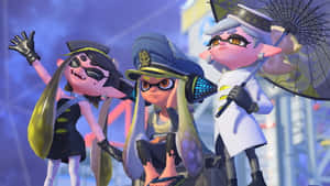 Splatoon3 Inklings Group Pose Wallpaper