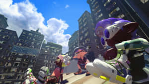 Splatoon3 Inklingsin Urban Landscape Wallpaper