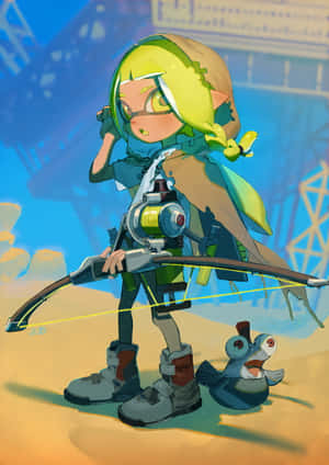 Splatoon3 Inklingwith Charger Weapon Wallpaper