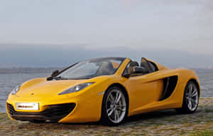 Splendid Silver Mclaren Mp4-12c Cruising Open Roads Wallpaper