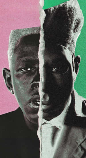 Split Portrait Art Chromatopia Wallpaper