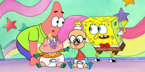 Sponge Bob Patrick Baby Mermaid Man Wallpaper