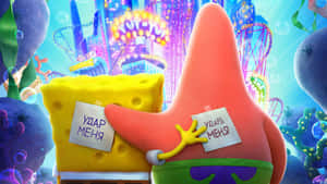 Sponge Bob Patrick Backwards Name Tags Wallpaper