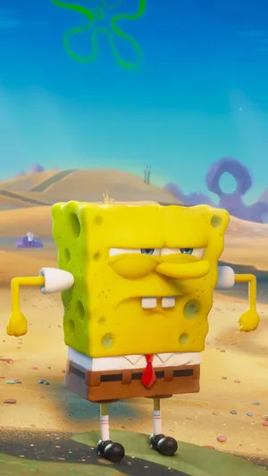 Sponge Bob_ Square Pants_ Determined_ Stance Wallpaper