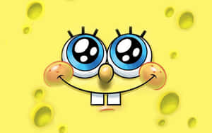 Spongebob Cheerful Face Illustration Wallpaper